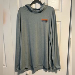 Life is Good Mens XXL Hooded Long Sleeve Active Shirt